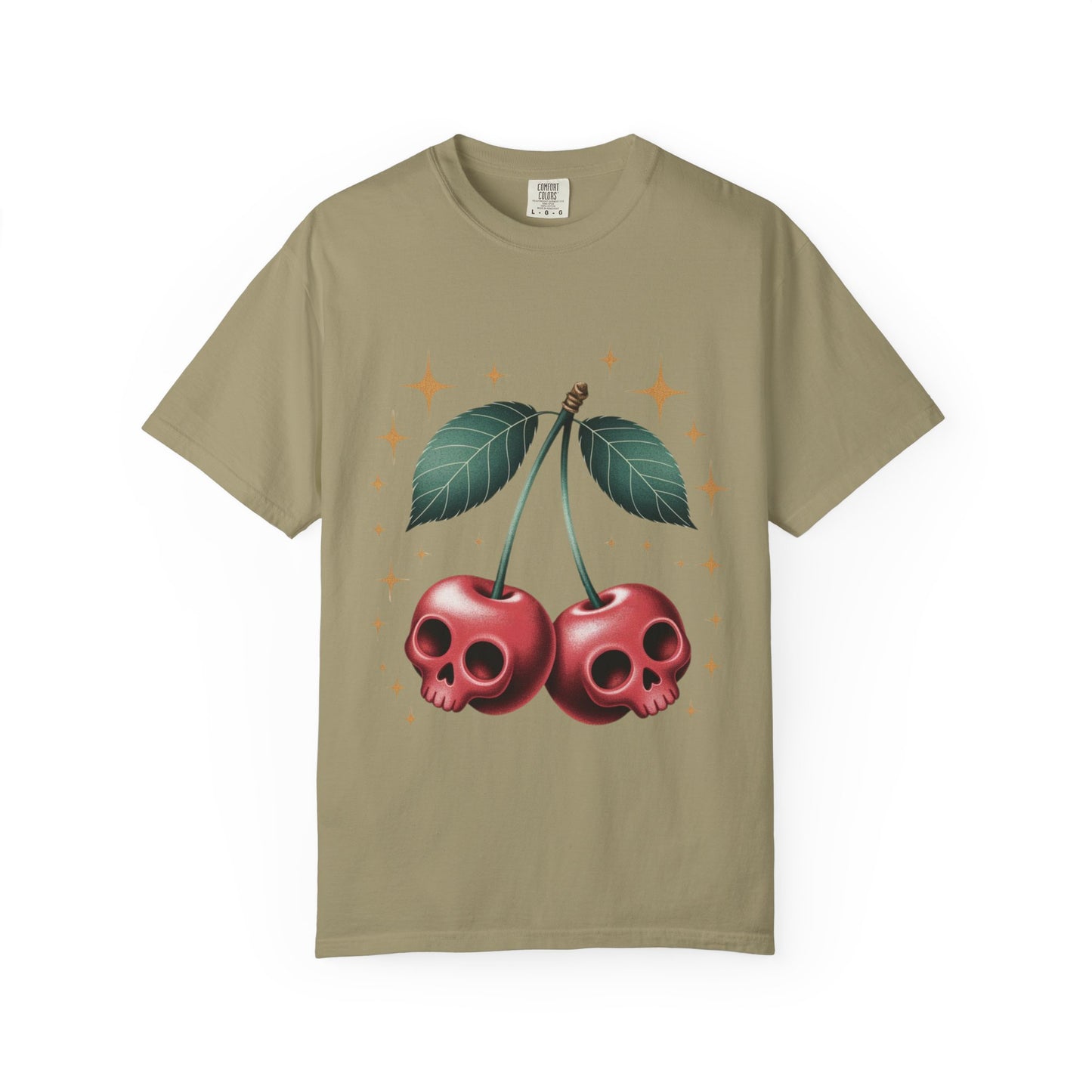 Cherry Skulls Tee – Dark Fruit Comfort Colors Graphic T-Shirt