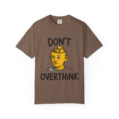 Don’t Overthink It Tee – Surreal Head Illustration Shirt