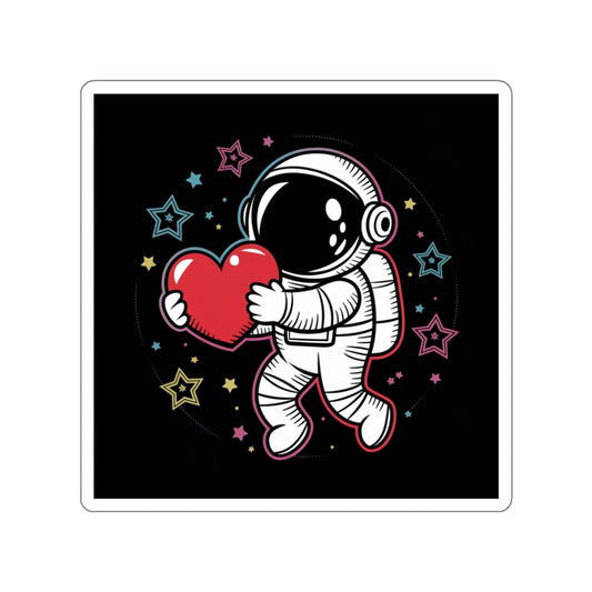 Space Love Astronaut Sticker – Die-Cut Vinyl Sticker