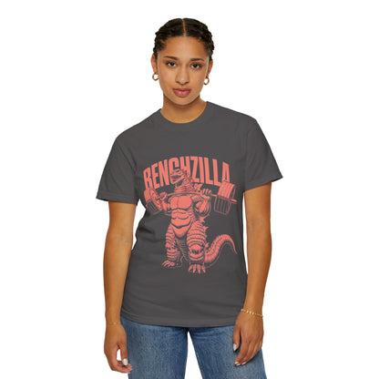 Benchzilla Gym Tee – Godzilla Lifting Parody Shirt