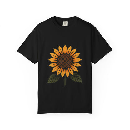 Sunflower Flash Tattoo Tee – Comfort Colors Unisex Garment-Dyed T-Shirt