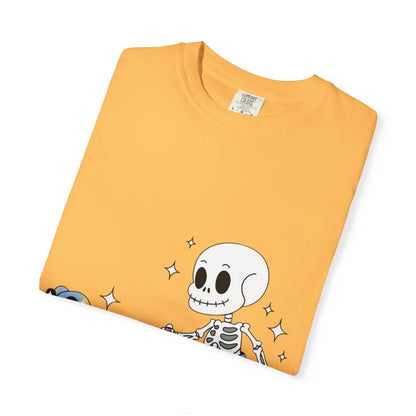 Dino Walk Tee – Skeleton Walking Rainbow Dinosaur Shirt