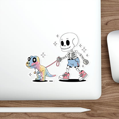 Dino Walk Sticker – Die-Cut Vinyl Sticker