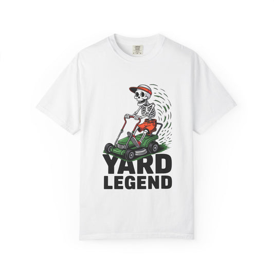 Yard Legend Skeleton Tee – Funny Lawn Mowing Comfort Colors T-Shirt