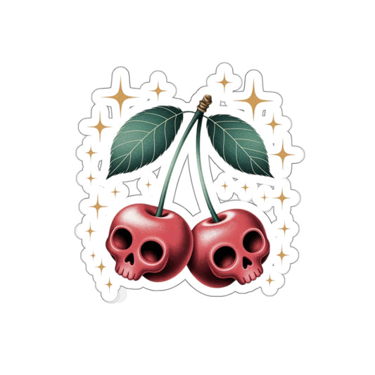 Cherry Skulls Sticker – Die-Cut Vinyl Sticker