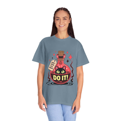 Evil Cat Potion Tee – Gothic Bottle Familiar Comfort Colors T-Shirt