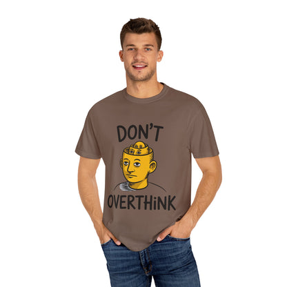 Don’t Overthink It Tee – Surreal Head Illustration Shirt