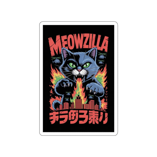 Meowzilla Sticker – Die-Cut Vinyl Sticker