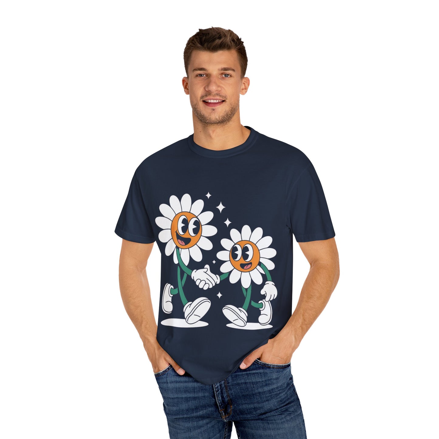 Flower Friends Tee – Retro Cartoon Daisy T-Shirt