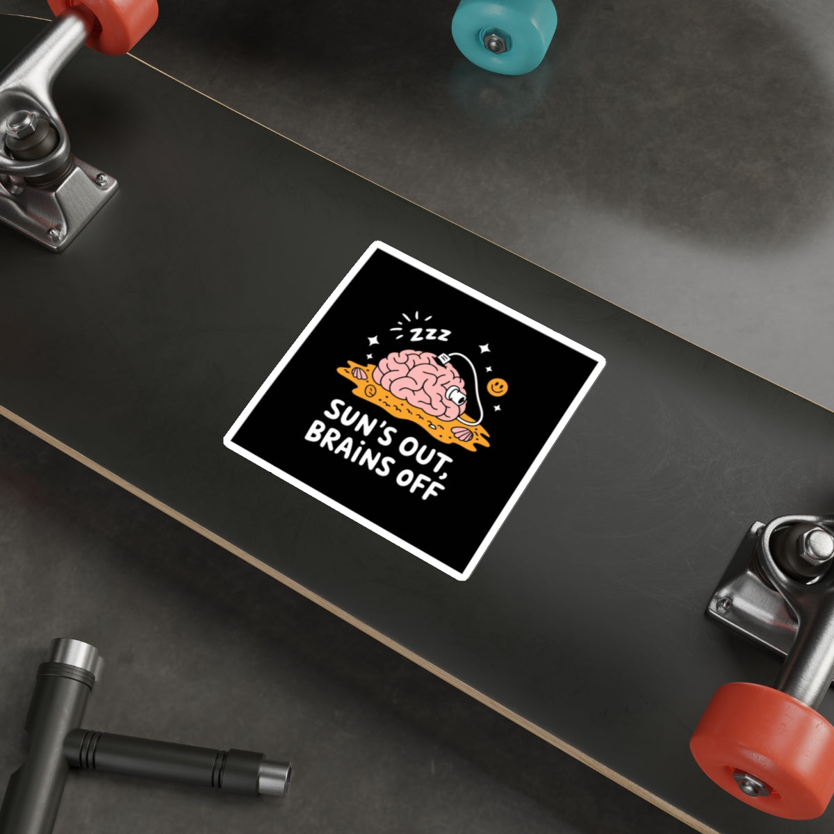 Sun’s Out, Brains Off Sticker – Die-Cut Vinyl Sticker