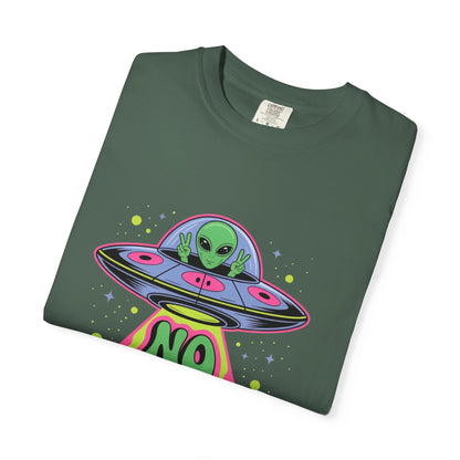 No Bad Trips Alien Tee – Psychedelic UFO Comfort Colors Shirt