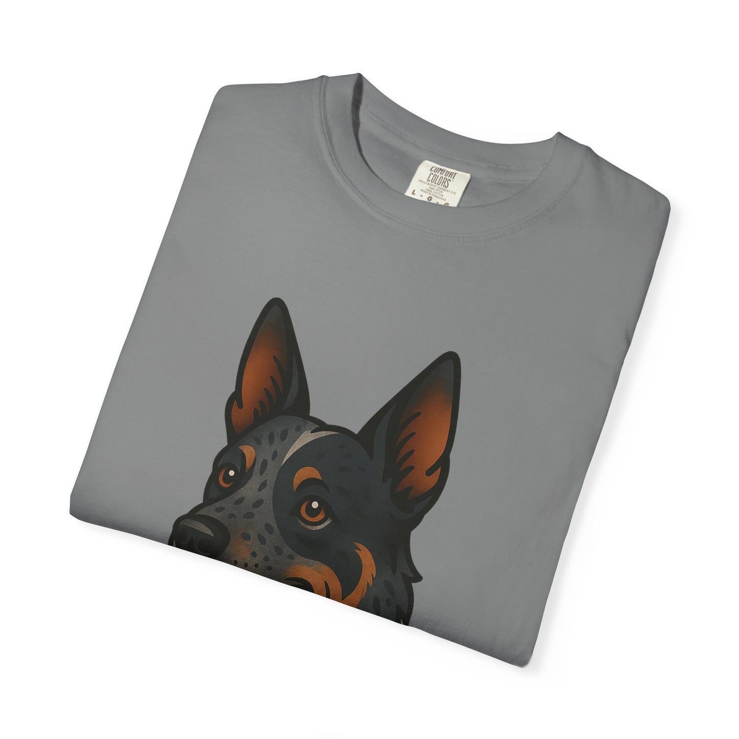 Australian Cattle Dog Floral Tattoo Tee – Comfort Colors Unisex Garment-Dyed T-Shirt