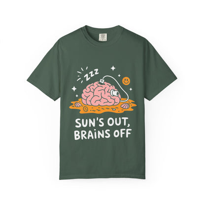 Sun’s Out, Brains Off Tee – Funny Summer Beach Brain Shirt