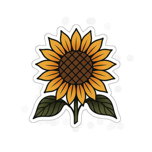 Sunflower Tattoo Sticker – Bold Flash Floral Vinyl Decal