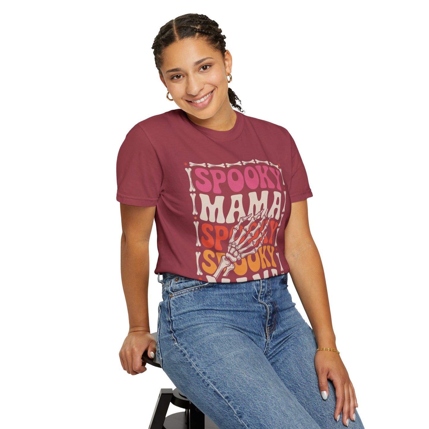 Spooky Mama Tee – Retro Halloween Skeleton Shirt