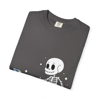 Dino Walk Tee – Skeleton Walking Rainbow Dinosaur Shirt