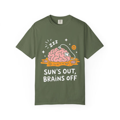 Sun’s Out, Brains Off Tee – Funny Summer Beach Brain Shirt