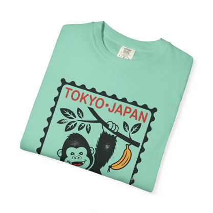Tokyo Banana Gorilla Tee – Japanese Stamp-Inspired Comfort Colors T-Shirt
