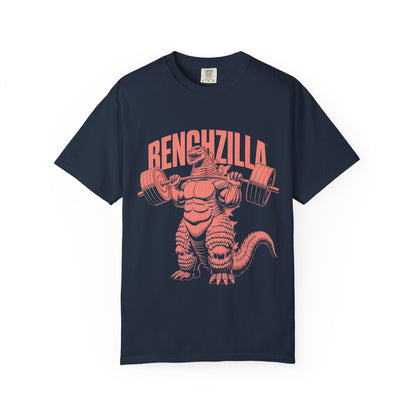 Benchzilla Gym Tee – Godzilla Lifting Parody Shirt