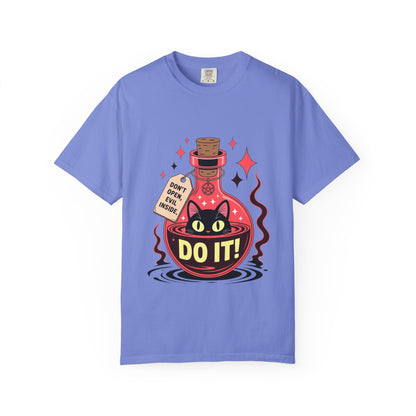 Evil Cat Potion Tee – Gothic Bottle Familiar Comfort Colors T-Shirt