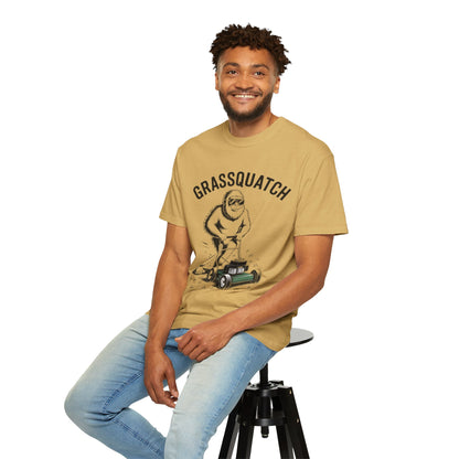 Grassquatch Lawn Mowing Tee – Funny Bigfoot Yardwork Shirt