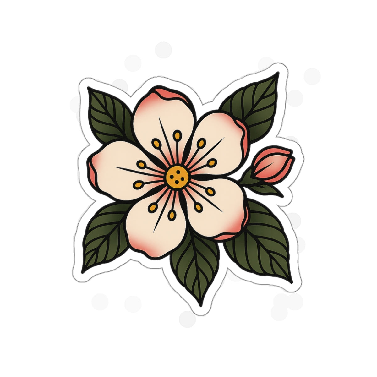 Traditional Blossom Tattoo Sticker
