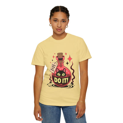 Evil Cat Potion Tee – Gothic Bottle Familiar Comfort Colors T-Shirt