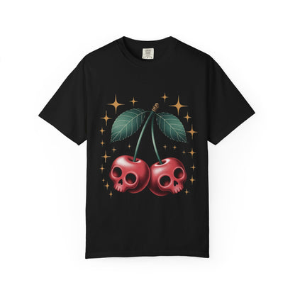 Cherry Skulls Tee – Dark Fruit Comfort Colors Graphic T-Shirt