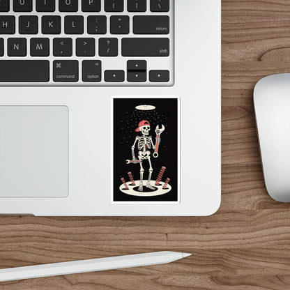 UFO Mechanic Skeleton Sticker – Die-Cut Vinyl Sticker