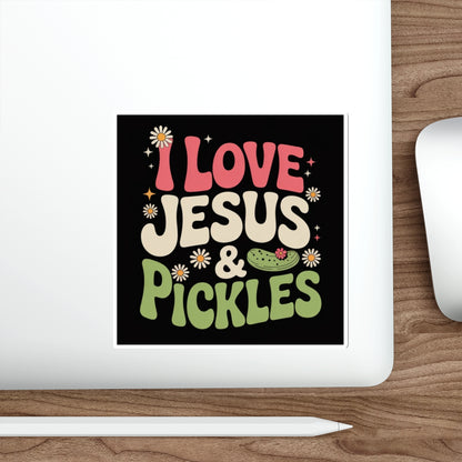 I Love Jesus & Pickles Sticker – Die-Cut Vinyl Sticker
