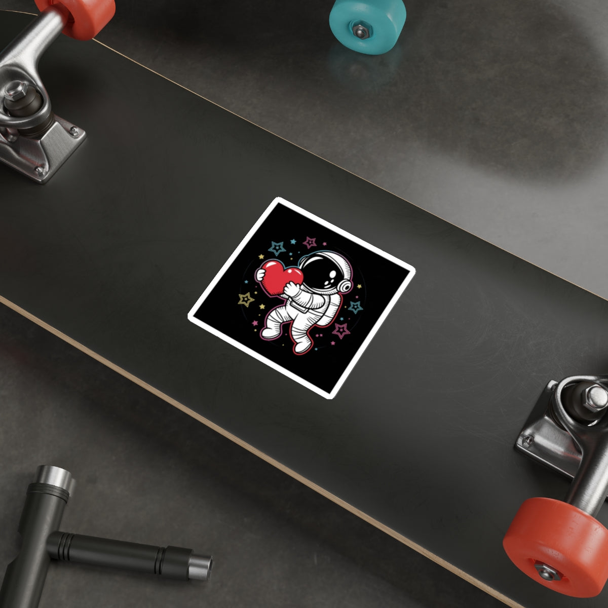 Space Love Astronaut Sticker – Die-Cut Vinyl Sticker