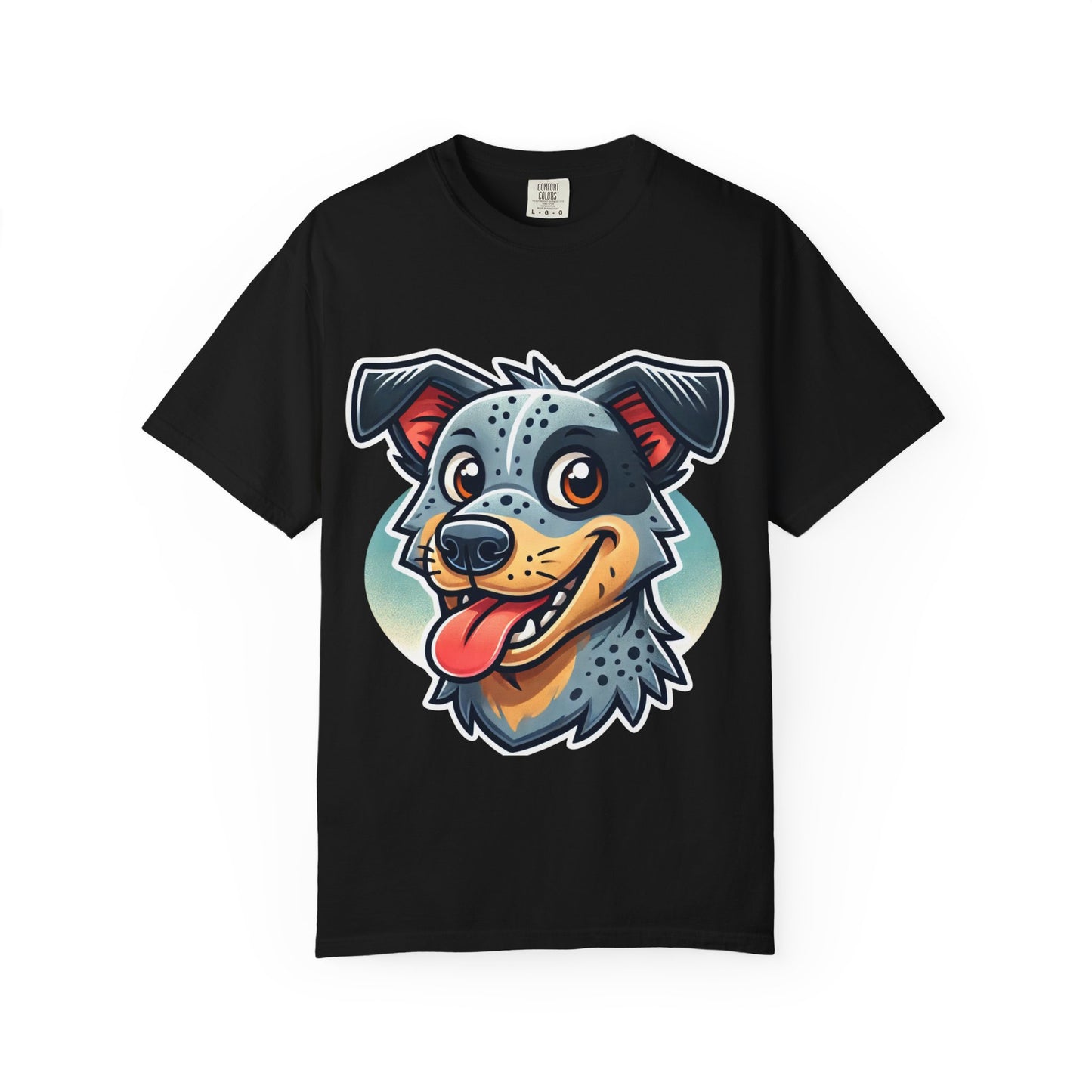 Comfort Colors Unisex Garment-Dyed T-Shirt | Hand-Drawn Blue Heeler (Australian Cattle Dog) Graphic Tee
