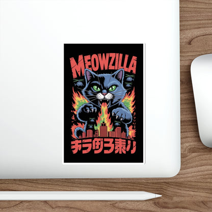 Meowzilla Sticker – Die-Cut Vinyl Sticker
