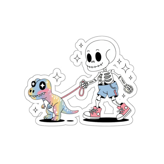 Dino Walk Sticker – Die-Cut Vinyl Sticker