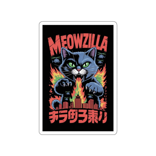 Meowzilla Sticker – Die-Cut Vinyl Sticker