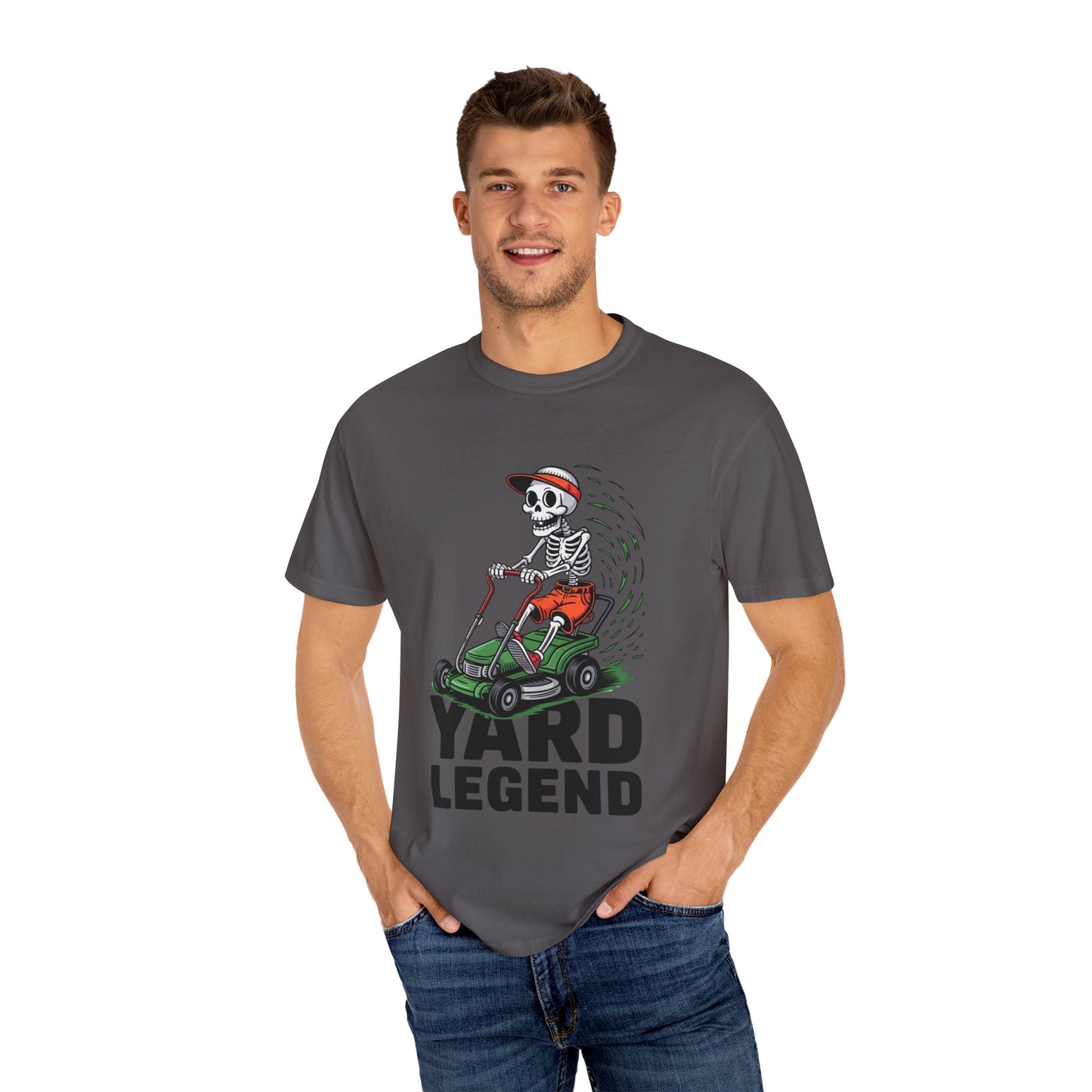 Yard Legend Skeleton Tee – Funny Lawn Mowing Comfort Colors T-Shirt