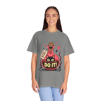 Evil Cat Potion Tee – Gothic Bottle Familiar Comfort Colors T-Shirt