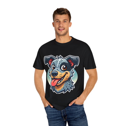 Comfort Colors Unisex Garment-Dyed T-Shirt | Hand-Drawn Blue Heeler (Australian Cattle Dog) Graphic Tee