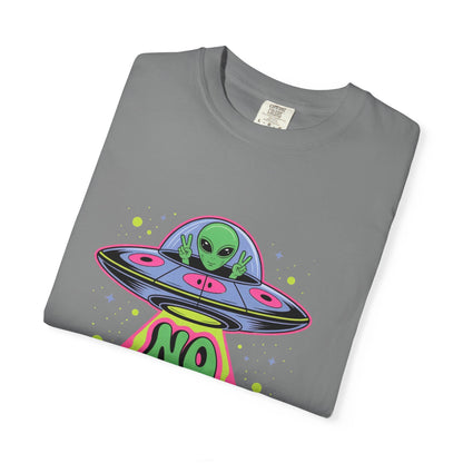 No Bad Trips Alien Tee – Psychedelic UFO Comfort Colors Shirt