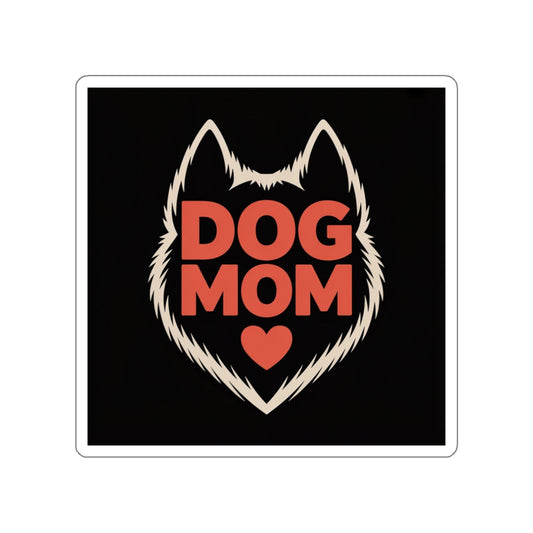 Dog Mom Heart Sticker – Die-Cut Vinyl Sticker