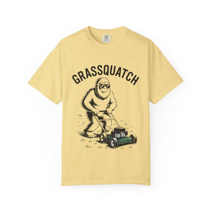 Grassquatch Lawn Mowing Tee – Funny Bigfoot Yardwork Shirt