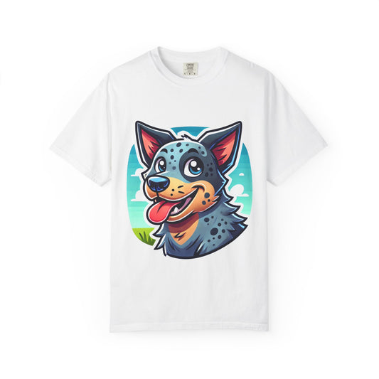 Happy Blue Heeler Cartoon Dog T-Shirt – Comfort Colors Unisex Garment-Dyed Tee
