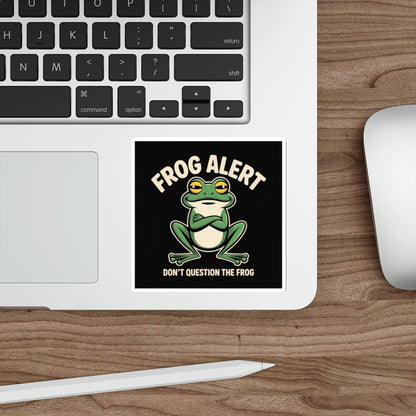 Frog Alert Sticker – Die-Cut Vinyl Sticker
