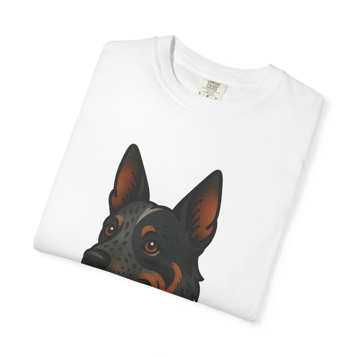 Australian Cattle Dog Floral Tattoo Tee – Comfort Colors Unisex Garment-Dyed T-Shirt