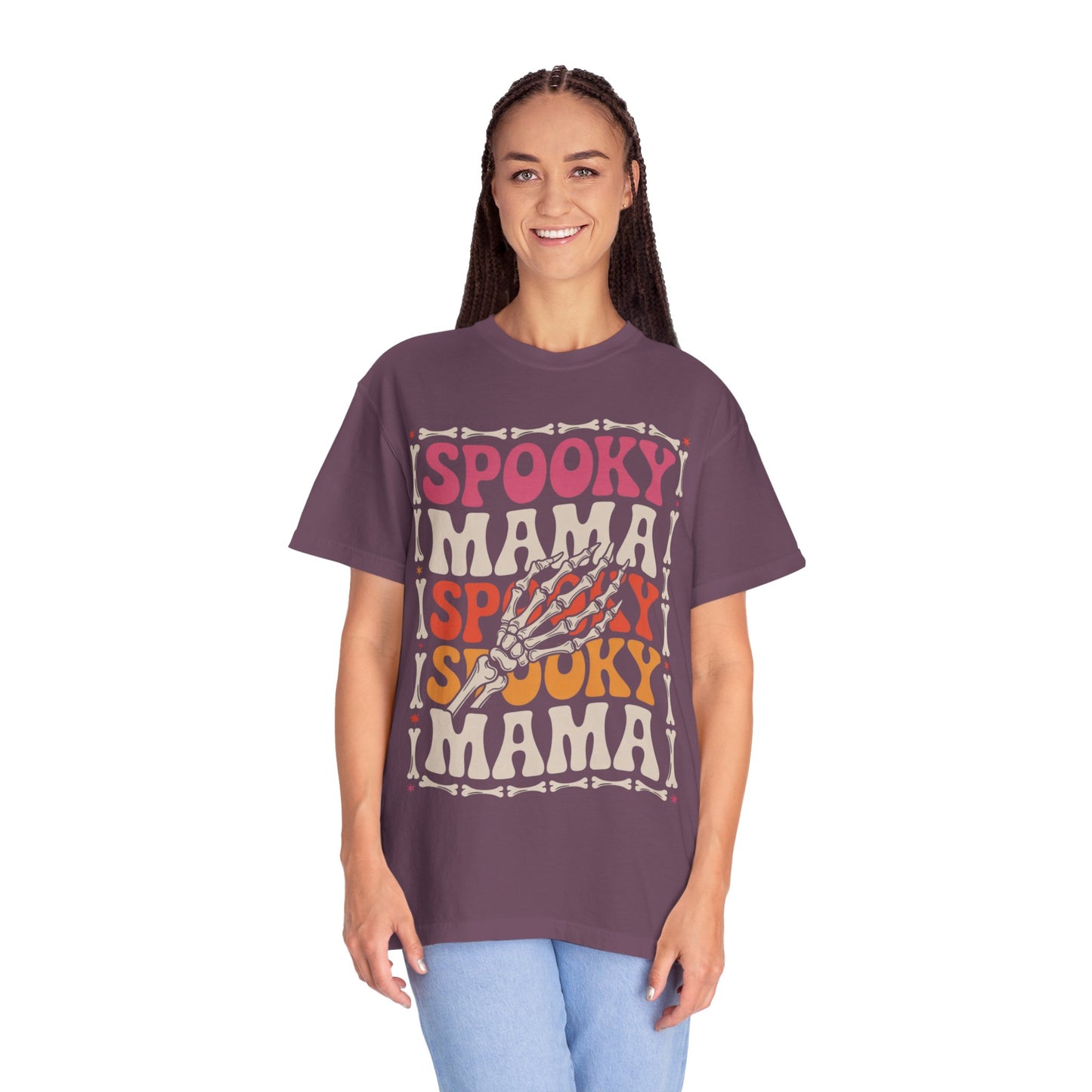 Spooky Mama Tee – Retro Halloween Skeleton Shirt