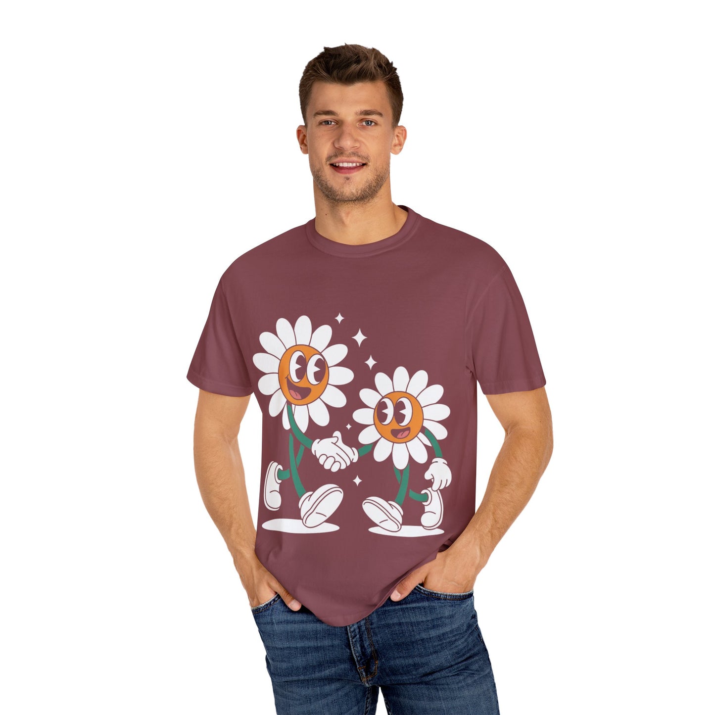Flower Friends Tee – Retro Cartoon Daisy T-Shirt