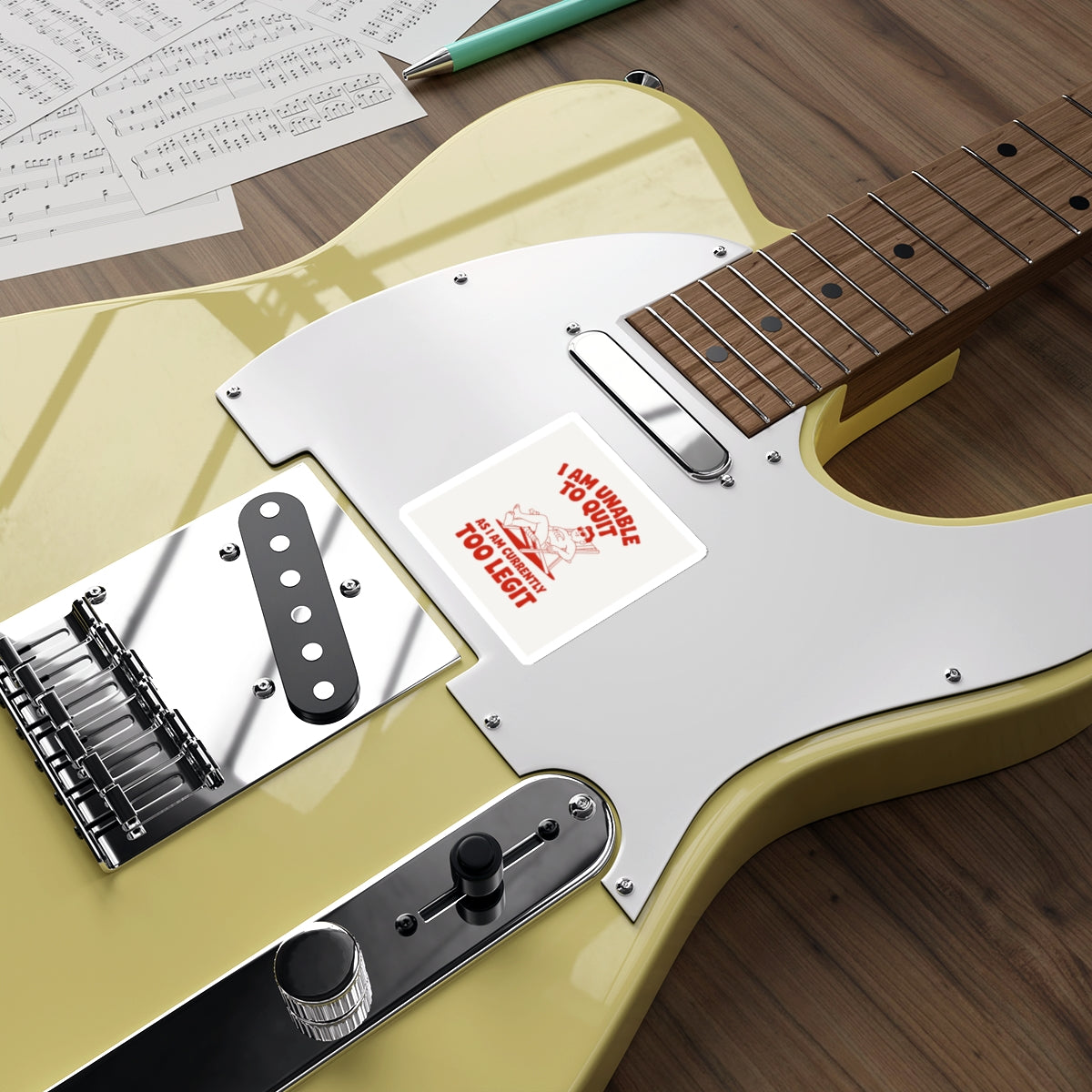 Too Legit to Quit Sticker – Die-Cut Vinyl Sticker