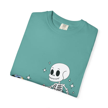 Dino Walk Tee – Skeleton Walking Rainbow Dinosaur Shirt