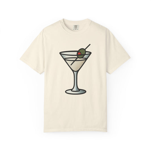 Classic Martini Glass Tee – Comfort Colors Unisex Garment-Dyed T-Shirt