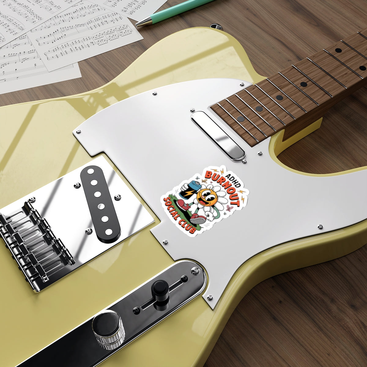 ADHD Burnout Social Club Sticker – Die-Cut Vinyl Sticker